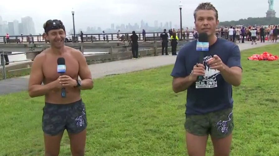 Pete Hegseth prepares to swim Hudson River with former Navy SEAL Kaj Larsen