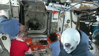 'Alien' greets Crew-10 during their welcoming to the ISS