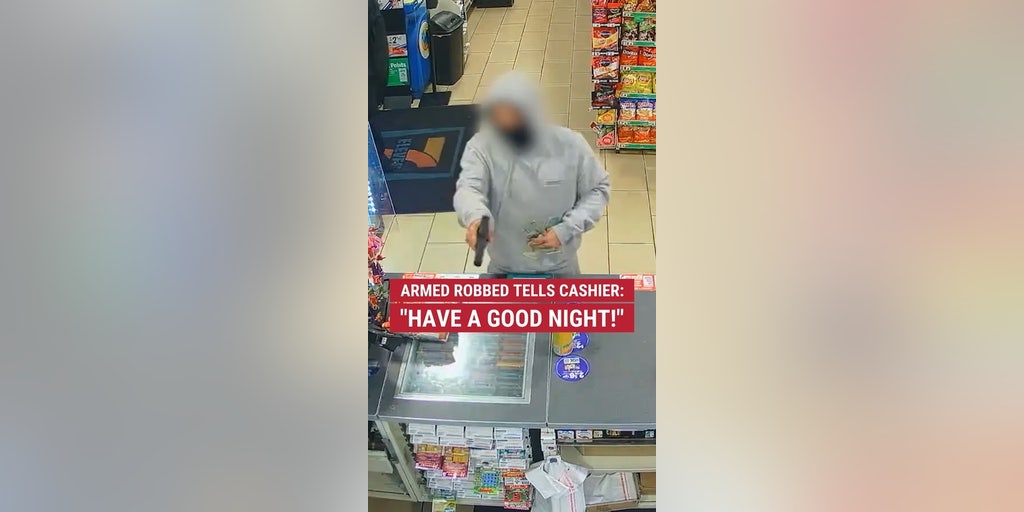 Armed robber tells cashier: "Have a good night, bro!"
