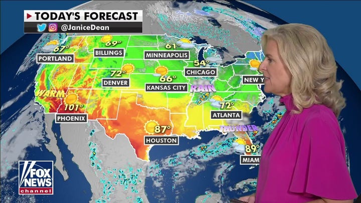 National weather forecast, May 6