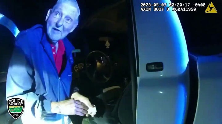 Elderly man gives officer clog dance lesson during traffic stop