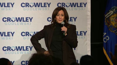 Harris calls Trump admin 'corrupt' and 'callous,' frames midterms as fight for democracy