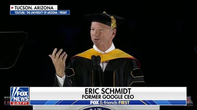 Former Google CEO booed for AI commencement speech