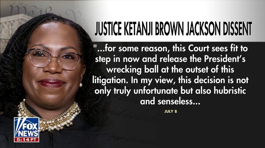 uJustice Brown Jackson issues scathing dissent in federal layoffs case: 'Wrecking ball'