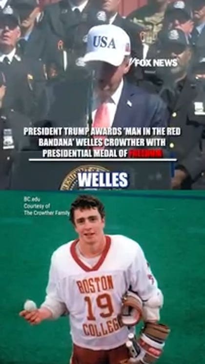 Trump honors 9/11 hero,  Welles Crowther known as the 'man in the red bandana'