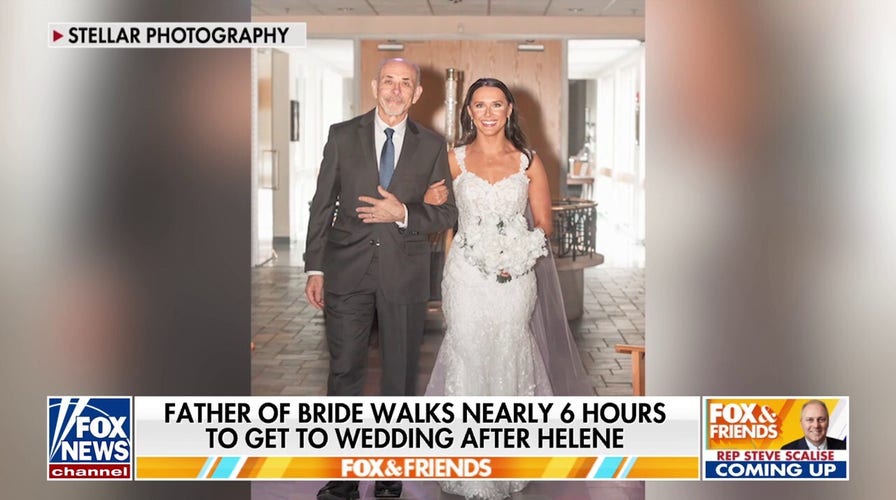 Dad treks nearly 30 miles through Helene aftermath for daughter's wedding