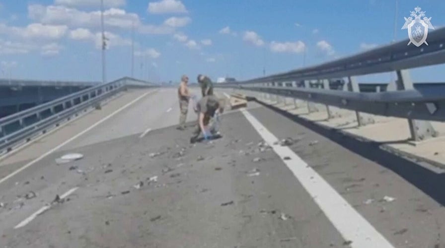 Crimea Bridge damaged as Russia alleges Ukraine attack