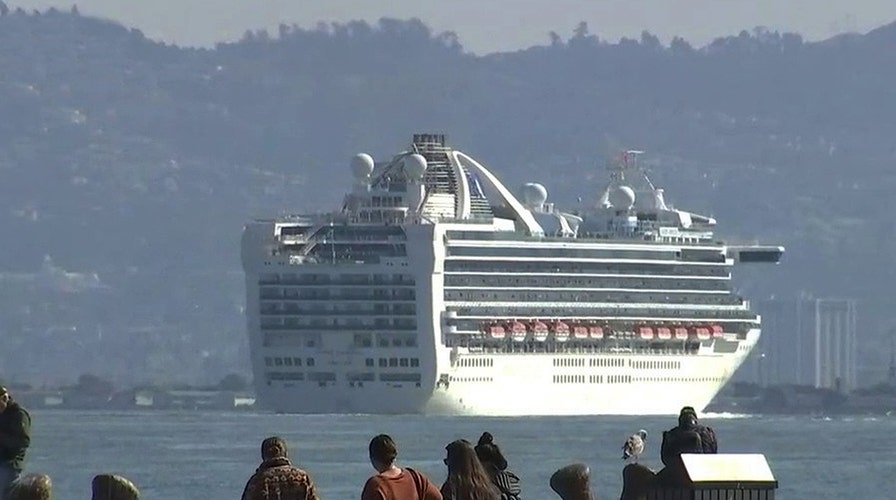Grand Princess cruise ship with coronavirus patients docks in Oakland