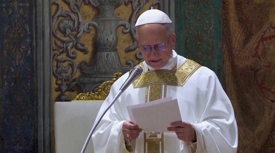 Pope Leo XIV celebrates first Mass as pontiff