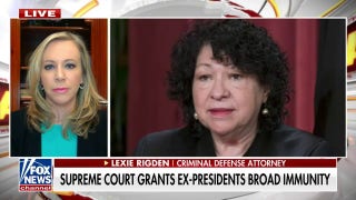 Justice Sotomayor predicting the worst in Trump immunity dissent is 'incredibly far-fetched': Lexie Rigden - Fox News