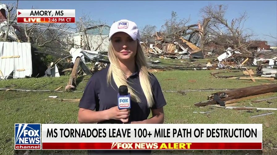 Tornadoes leave 100+ miles of destruction in Mississippi
