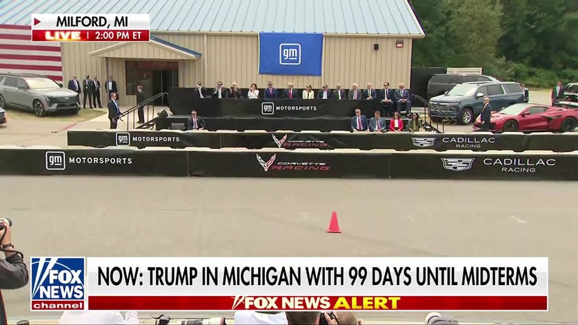 Trump witnesses vehicle demonstration at General Motors facility