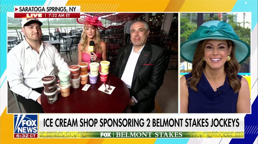 Ice cream shop sponsors two jockeys in the Belmont Stakes