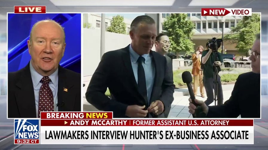Hunter Biden's ex-associate 'involved in a lot of schemes he's never been charged with': Andy McCarthy