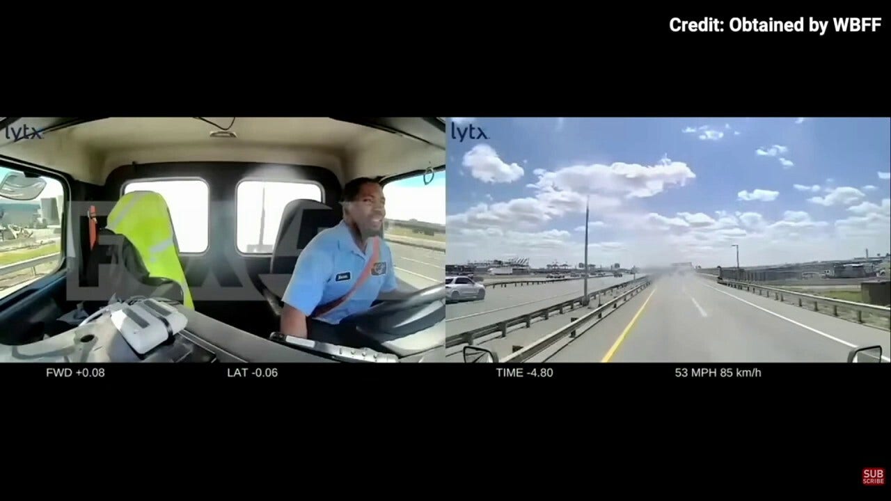 Harrowing footage captures United jet strike bakery truck on New Jersey Turnpike