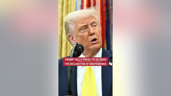 President Trump tells the media to go read the Declaration of Independence 