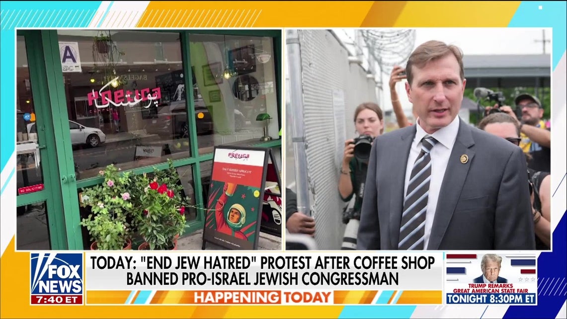 Pro-Israel congressman banned from Brooklyn coffee shop