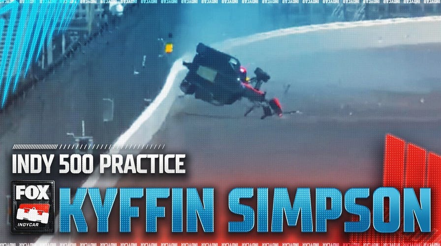 Kyffin Simpson Catches Air in Scary Crash During Indy 500 Practice | INDYCAR on Fox