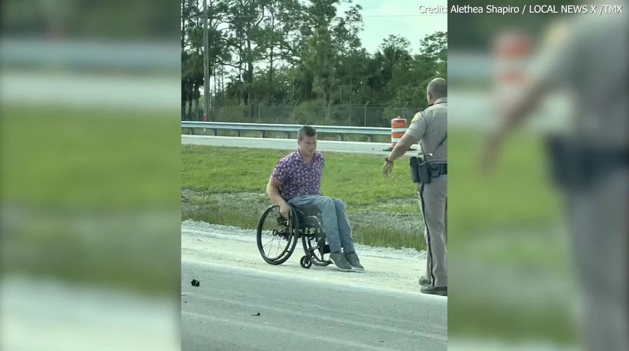 A man reported to be Madison Cawthorn appears to be involved in car crash with a Florida state trooper.