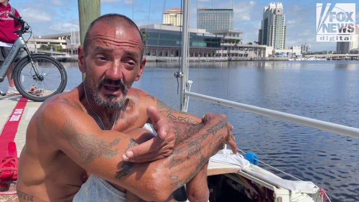 Viral Florida man Lieutenant Dan explains how he survived Hurricane Milton in boat