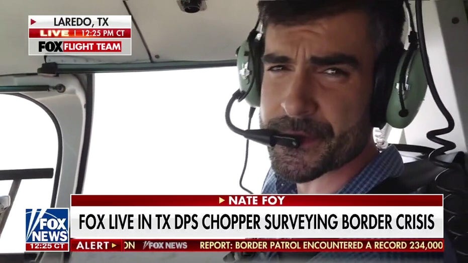 Fox News surveys border crisis live from DPS chopper