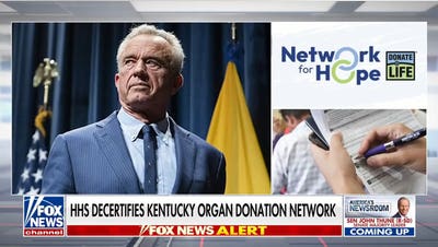 HHS decertifies Kentucky organ donor network over near-harvesting incident - Fox News