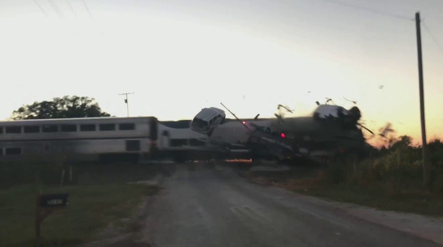 Amtrak train rams semi-truck in Oklahoma