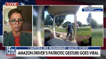Viral Amazon Flex delivery partner details untangling flag at veteran's home