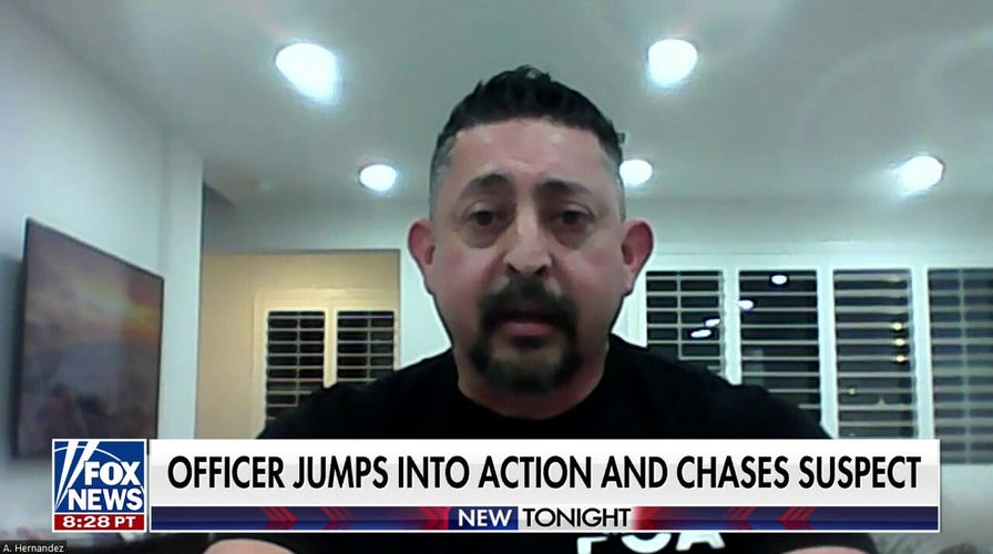 Hero police officer stops armed robbery in California