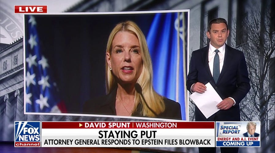 Trump says Pam Bondi should release ‘whatever she thinks is credible’ in Epstein case
