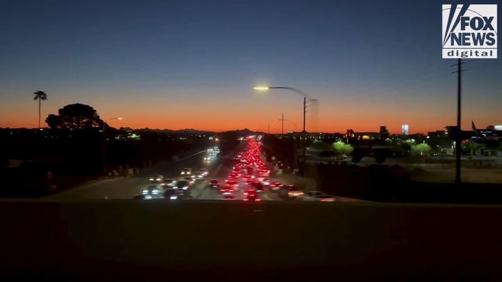 Cars line major roadways leading to Charlie Kirk memorial service