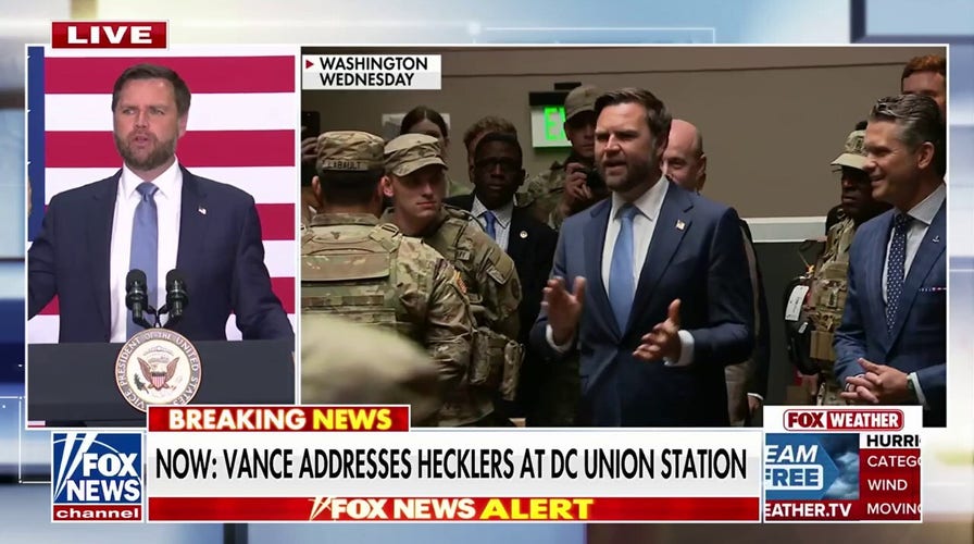 JD Vance addresses heckling incident at DC Union Station before supporters in Georgia