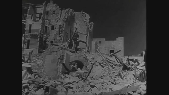 Malta bombed in WWII by Italian and German warplanes