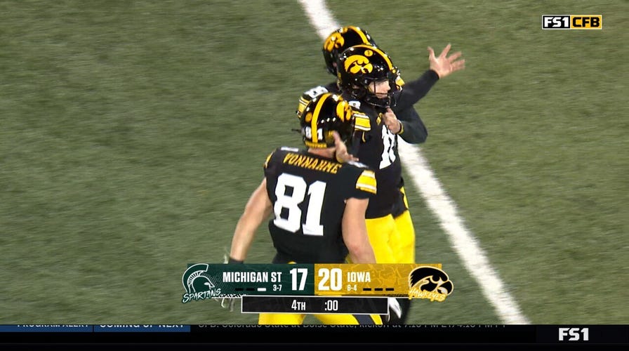 Drew Stevens drills game-winning 44-yard FG to springiness  Iowa triumph   implicit    Michigan State