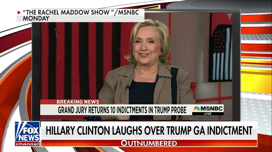 Hillary Clinton laughs off Trump's Georgia indictment