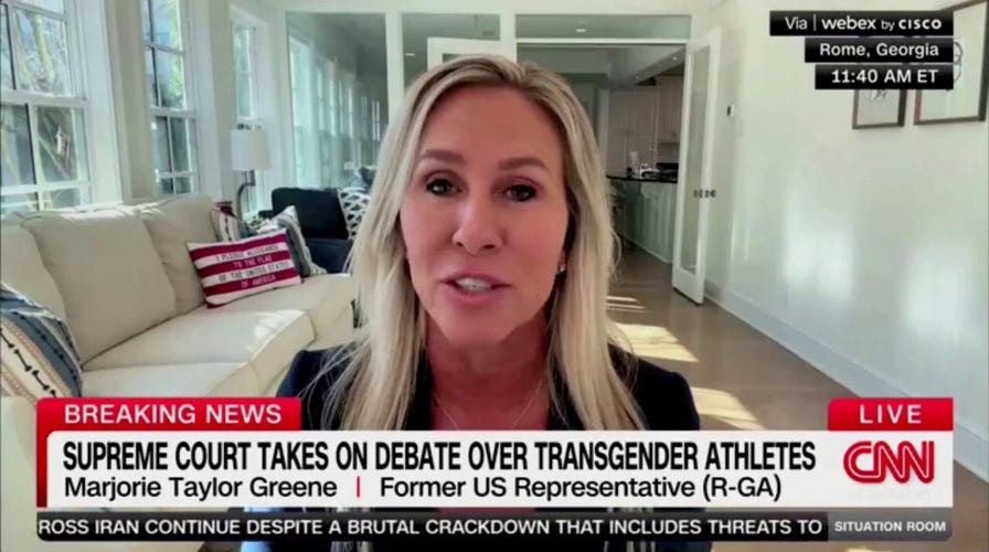 Greene tells CNN big   she would beryllium  against trans athletes successful  women's sports adjacent    if she had trans kid