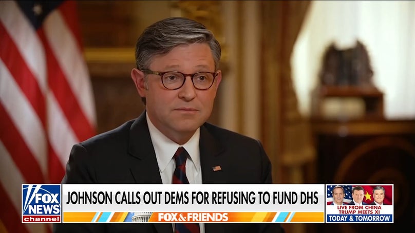 House Speaker Johnson blasts Dems over DHS funding, predicts GOP midterm sweep