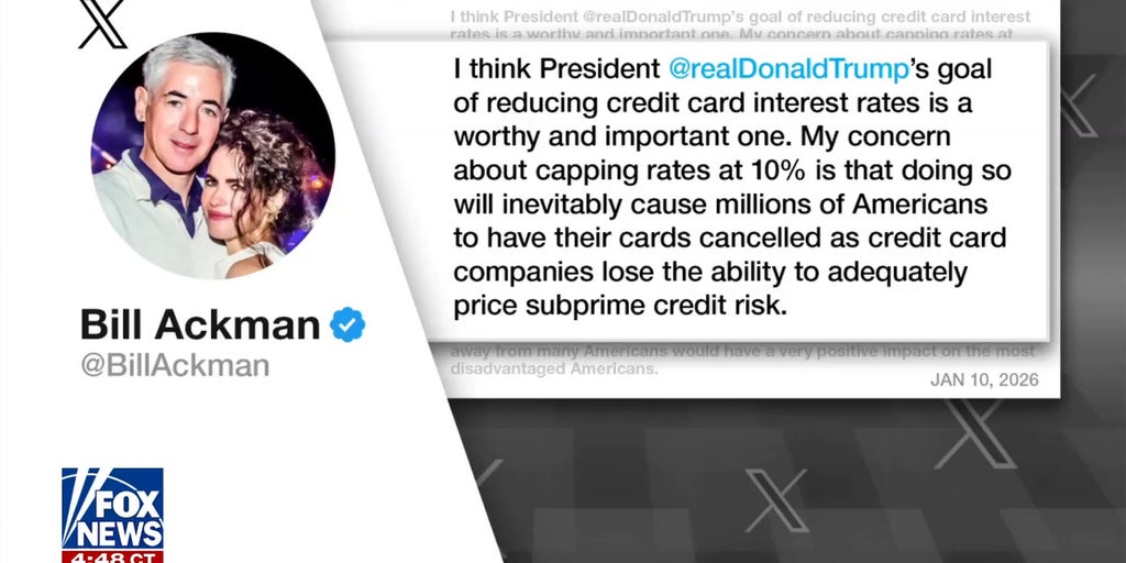 Bill Ackman concerned about Trump's proposal to cap credit card interest rates