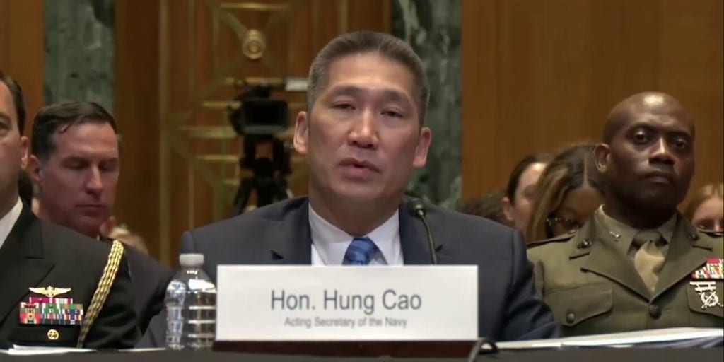 Acting Navy Secretary Hung Cao explains Taiwan weapons pause