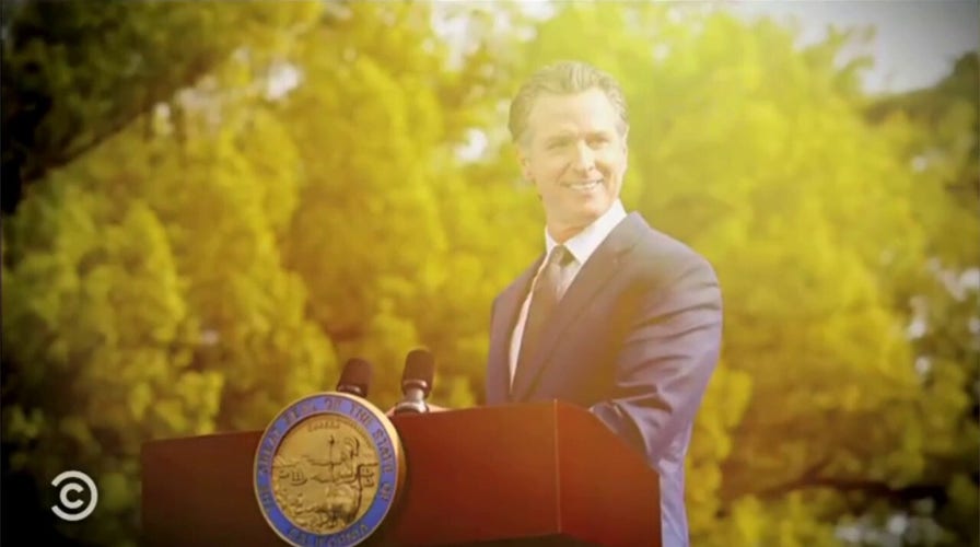'The Daily Show' hammers 'leading man' Gavin Newsom connected  homelessness, high-speed obstruction   successful  'Showography' segment