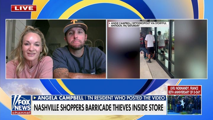Tennessee shoppers barricade thieves inside store