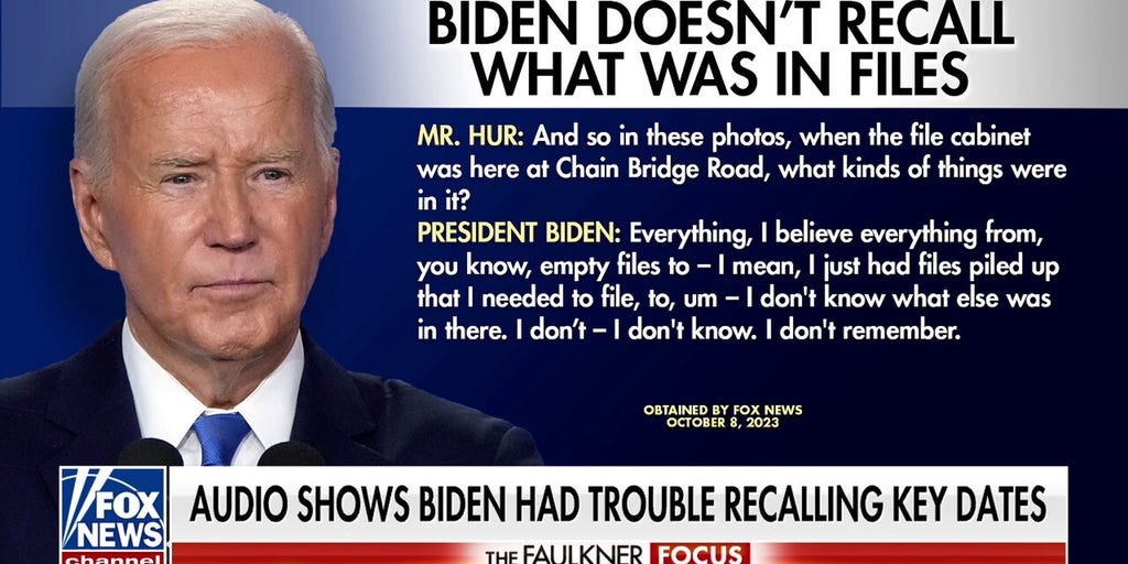 Released tapes from Biden-Hur interview showcase memory lapses