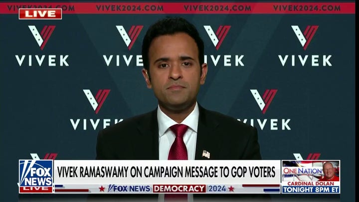 GOP presidential candidate Vivek Ramaswamy follows Trump policies …without Trump