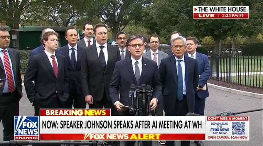 Mike Johnson announces White House accord on superintelligence