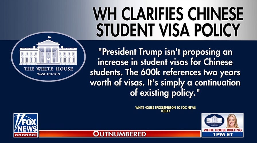 White House clarifies Chinese student visa announcement: 'Continuation of existing policy'