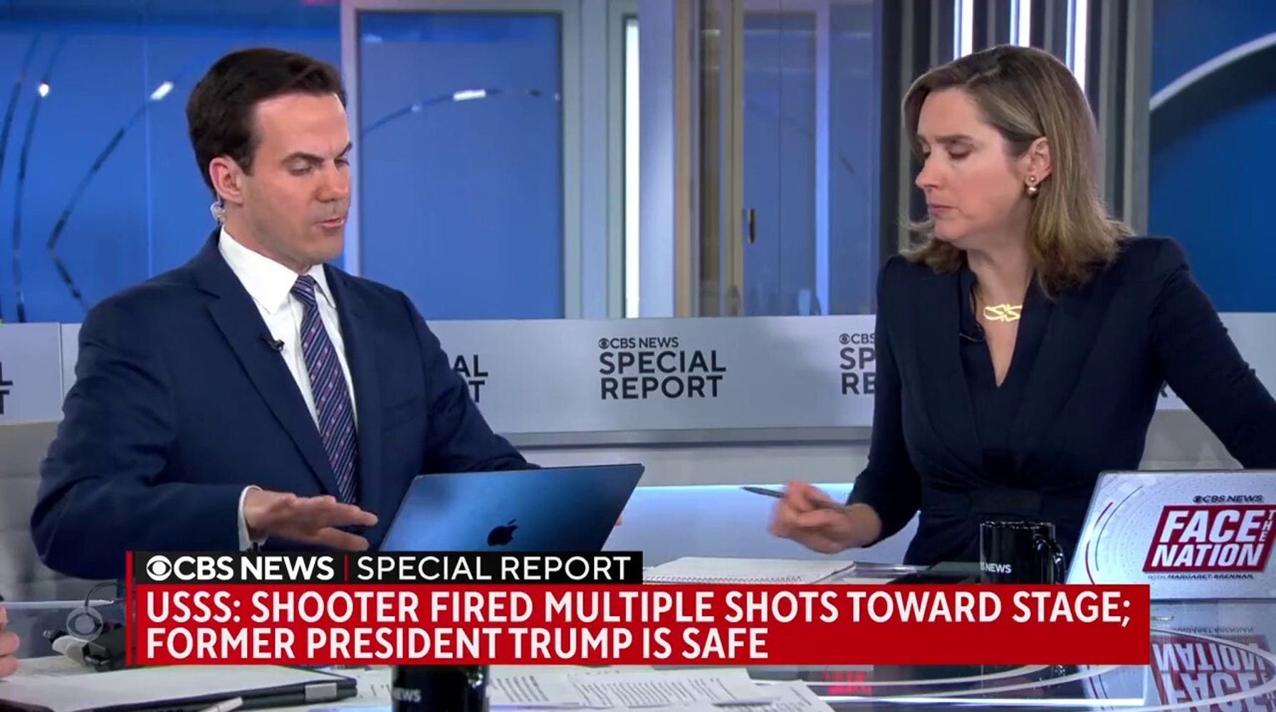 CBS Anchor Criticizes Trump's Lack of Response to Assassination Attempt