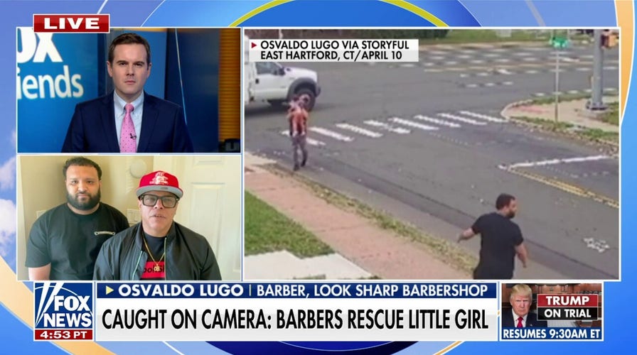 Connecticut barbers rescue little girl from oncoming traffic