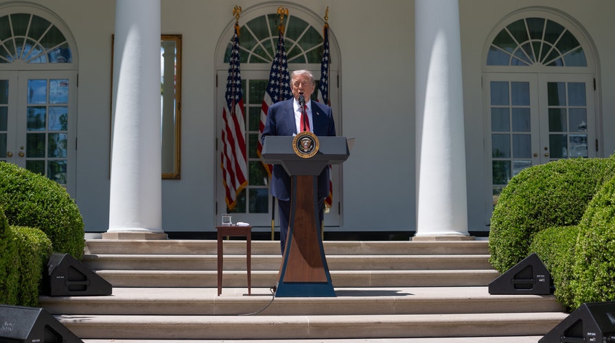  President Trump hosts a Rose Garden Club dinner