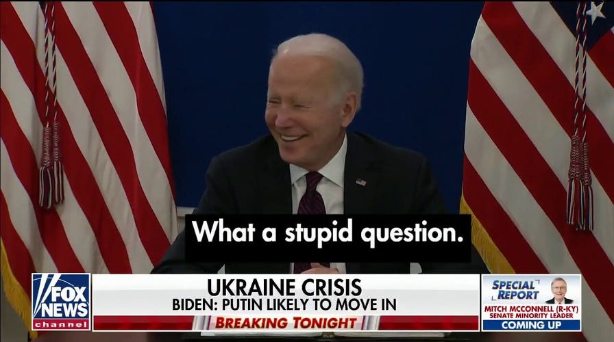 Biden snipes at Fox News reporter for asking about Russia/Ukraine: 'What a stupid question'