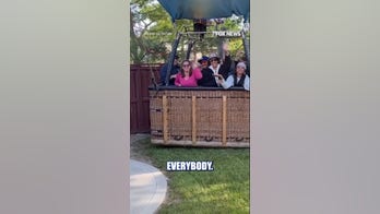 Hot air balloon makes EMERGENCY backyard landing